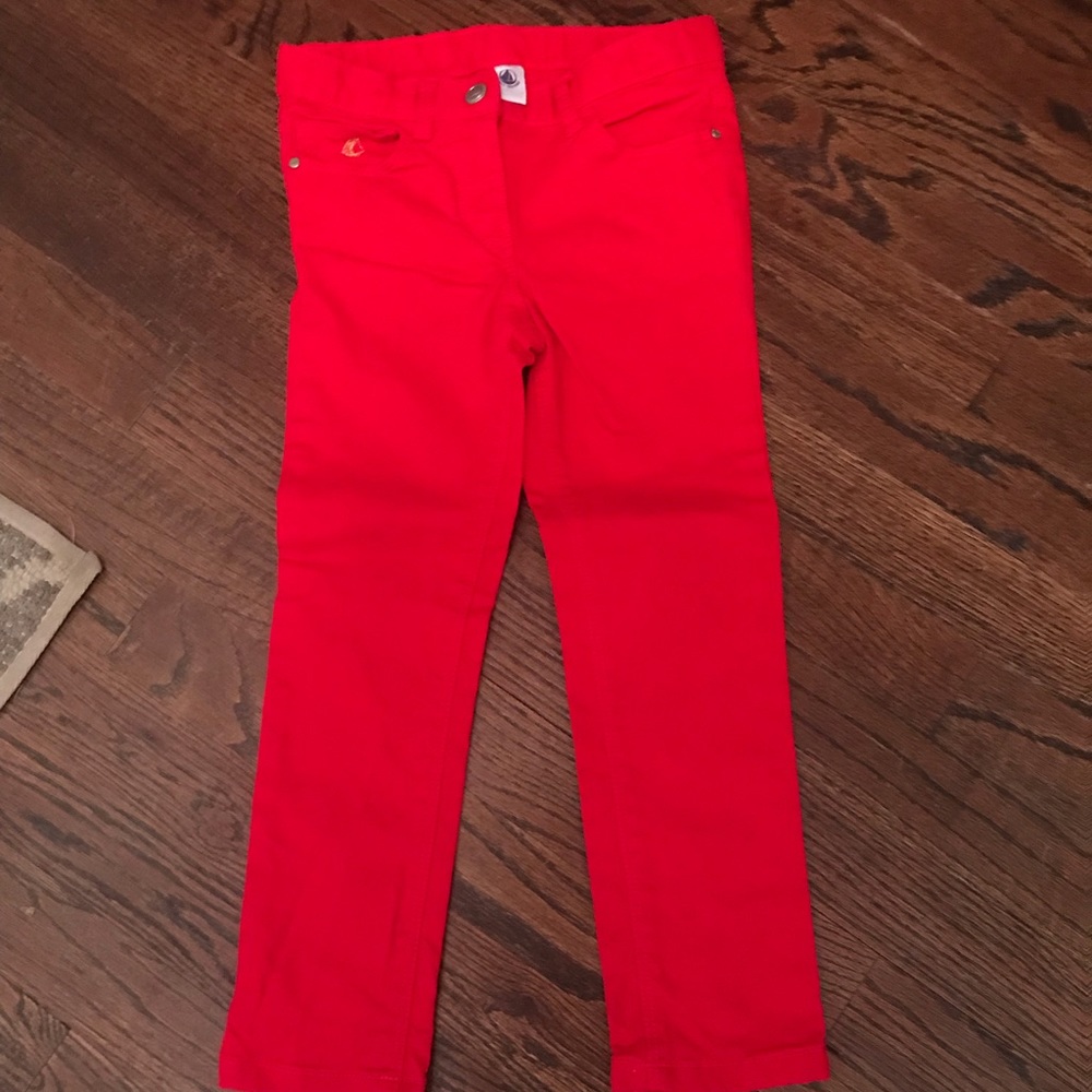 Petit Bateau Red Jeans 5 yr.